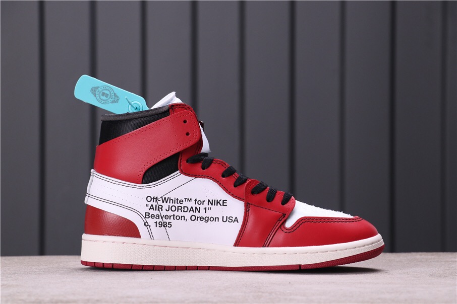 Shop Real Off White X Air Jordan 1 The Ten Aa3834 101 Red White Black